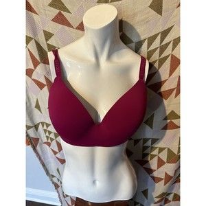 Victorias Secret Bra 36DD Fuschia Pink Wireless Pushup Womens